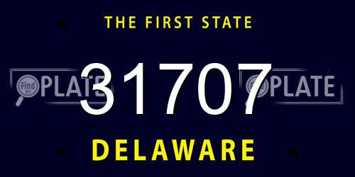 31707 Delaware License Plate