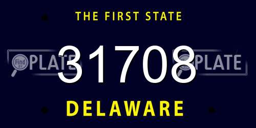 31708 Delaware License Plate