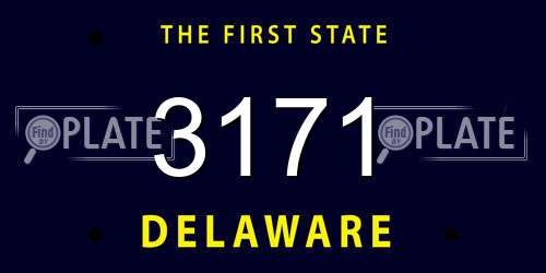 3171 Delaware License Plate