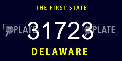 31723 Delaware License Plate