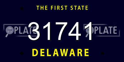 31741 Delaware License Plate