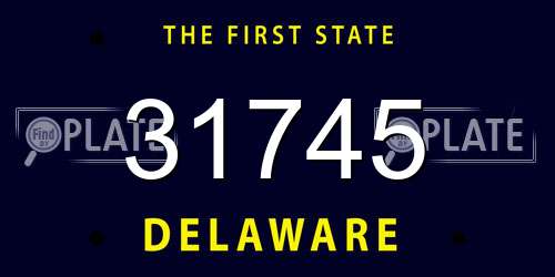 31745 Delaware License Plate