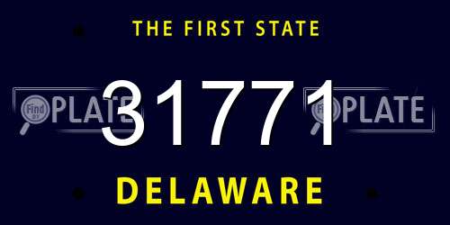 31771 Delaware License Plate