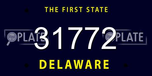 31772 Delaware License Plate