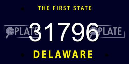 31796 Delaware License Plate