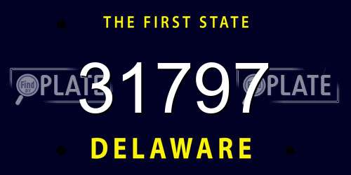 31797 Delaware License Plate