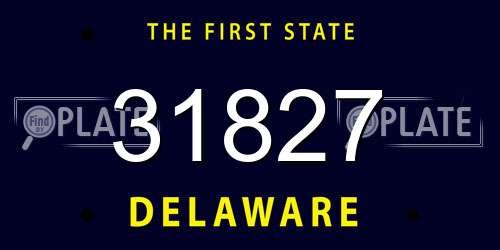 31827 Delaware License Plate