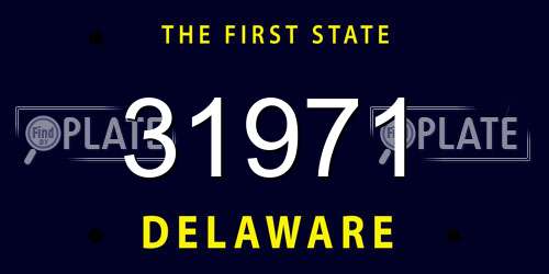 31971 Delaware License Plate
