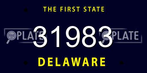 31983 Delaware License Plate