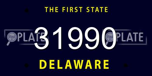 31990 Delaware License Plate