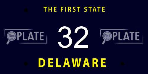 32 Delaware License Plate