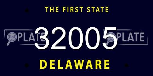 32005 Delaware License Plate