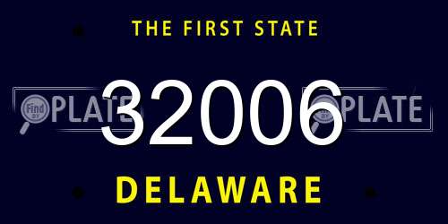 32006 Delaware License Plate