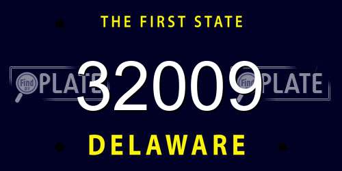 32009 Delaware License Plate