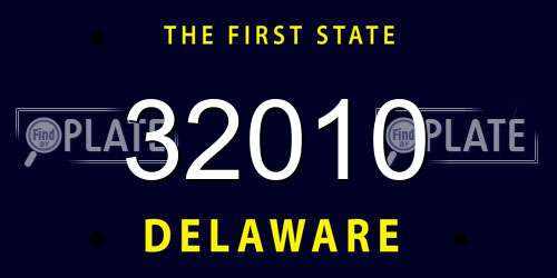 32010 Delaware License Plate