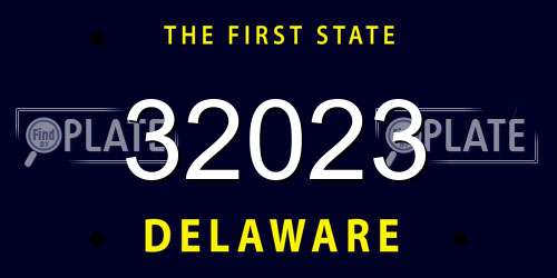 32023 Delaware License Plate