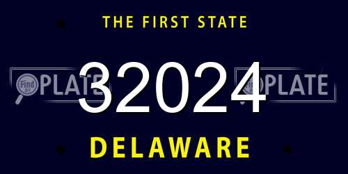 32024 Delaware License Plate