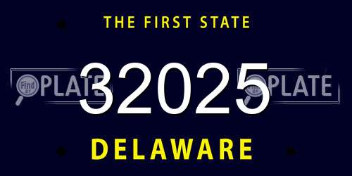 32025 Delaware License Plate