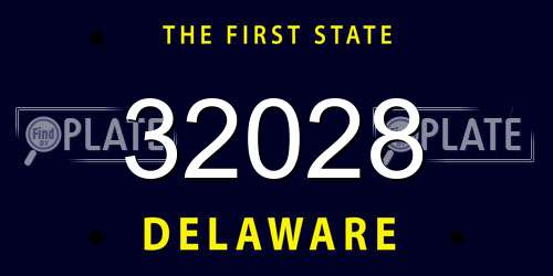 32028 Delaware License Plate