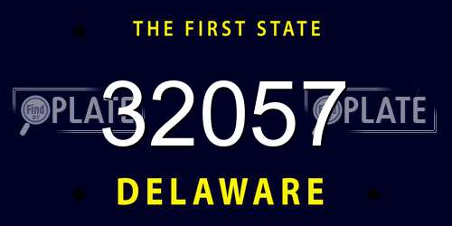 32057 Delaware License Plate
