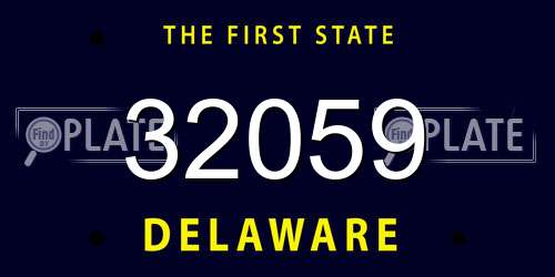 32059 Delaware License Plate