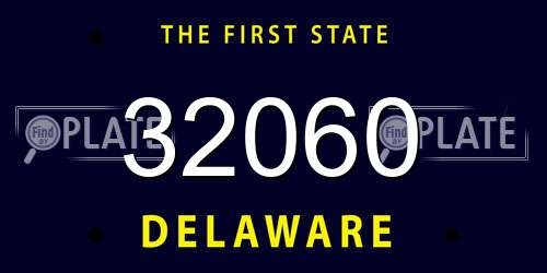 32060 Delaware License Plate