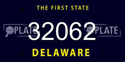 32062 Delaware License Plate
