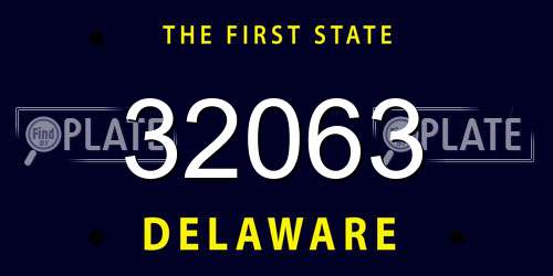 32063 Delaware License Plate