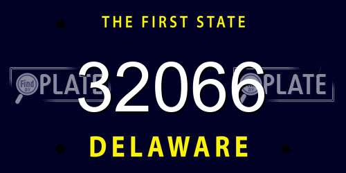 32066 Delaware License Plate