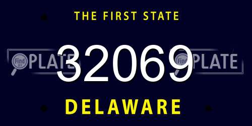 32069 Delaware License Plate