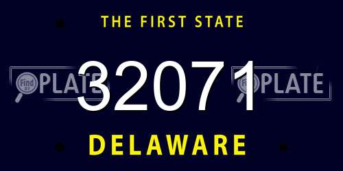 32071 Delaware License Plate