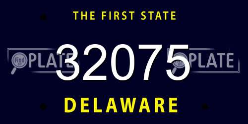 32075 Delaware License Plate