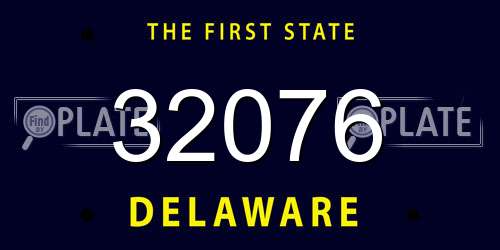 32076 Delaware License Plate