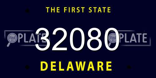 32080 Delaware License Plate