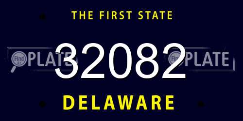 32082 Delaware License Plate