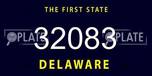 32083 Delaware License Plate
