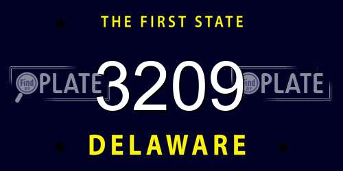 3209 Delaware License Plate