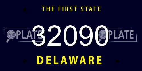 32090 Delaware License Plate