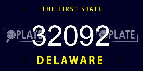 32092 Delaware License Plate