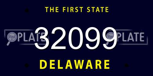 32099 Delaware License Plate