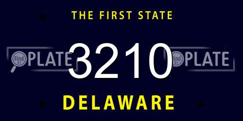 3210 Delaware License Plate