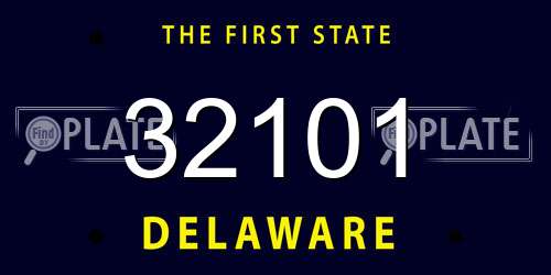 32101 Delaware License Plate