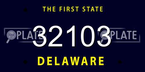 32103 Delaware License Plate