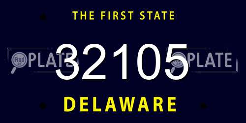 32105 Delaware License Plate