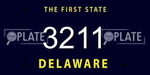 3211 Delaware License Plate