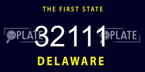 32111 Delaware License Plate
