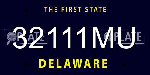 32111MU Delaware License Plate