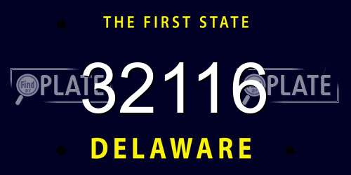 32116 Delaware License Plate