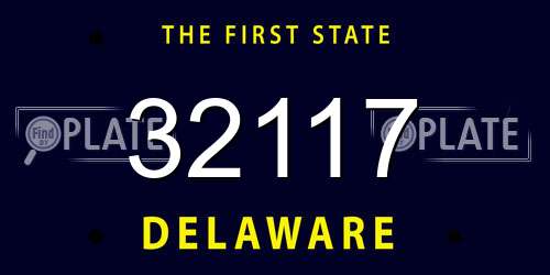 32117 Delaware License Plate
