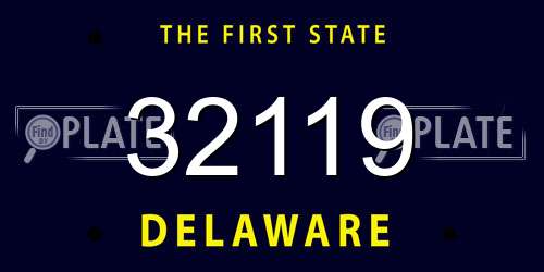 32119 Delaware License Plate